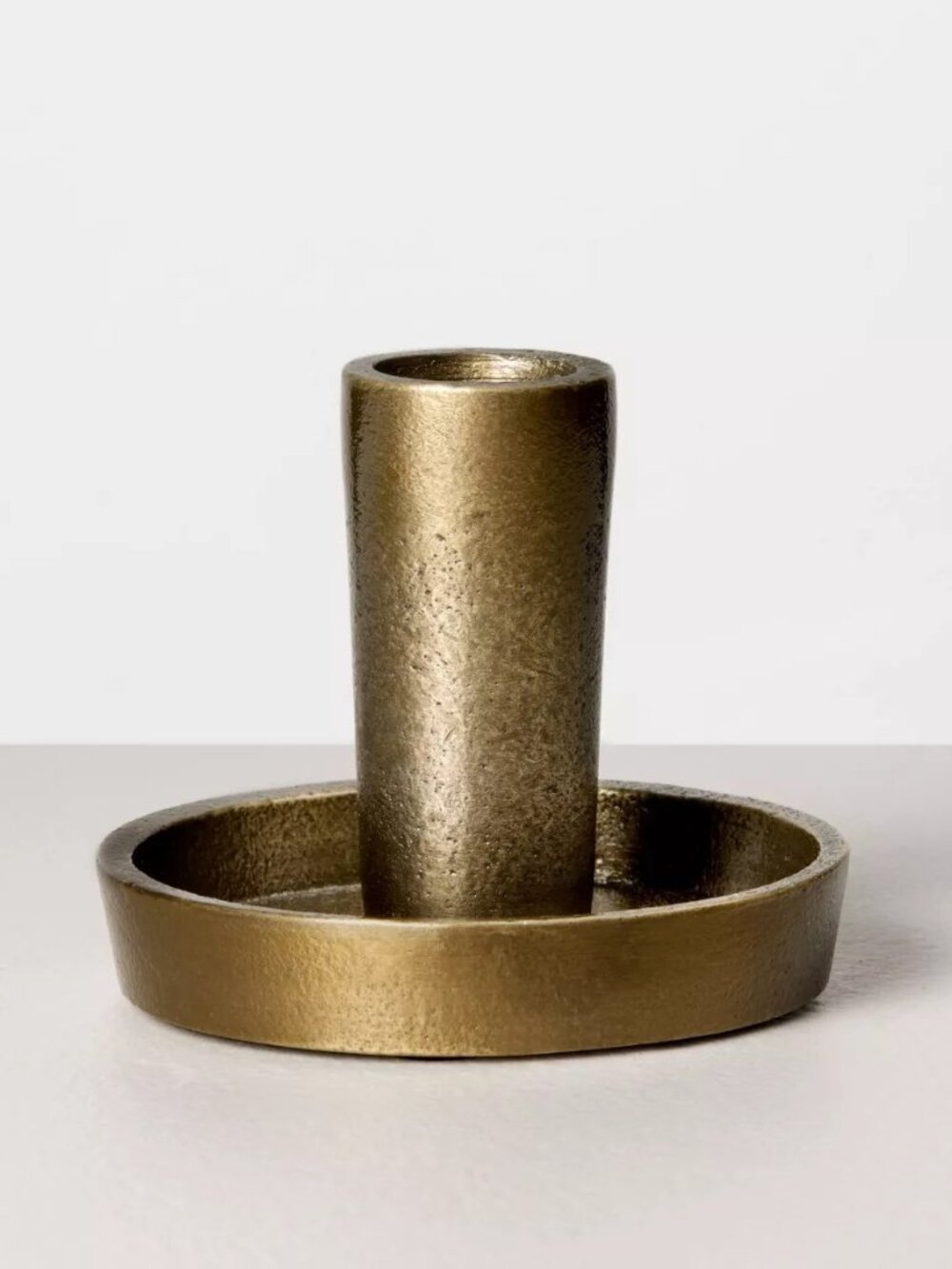 Medium‎ Cast Aluminum Taper Candle Holder Brass - Hearth & Hand Magnolia, Target